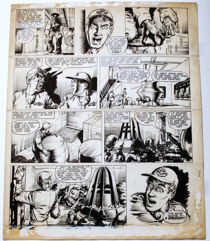 John Gillatt, Jet Ace LOGAN - Tiger Comic - 23 septembre 1961 - Planche originale