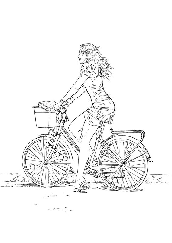 Vélo by Lounis Chabane - Original Illustration