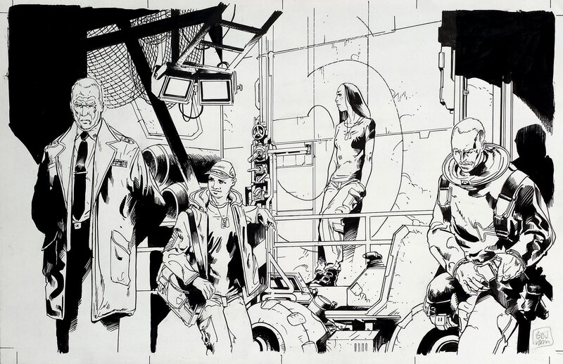 Denis Bajram, UW1 - L'escadrille Purgatory - II - Illustration originale