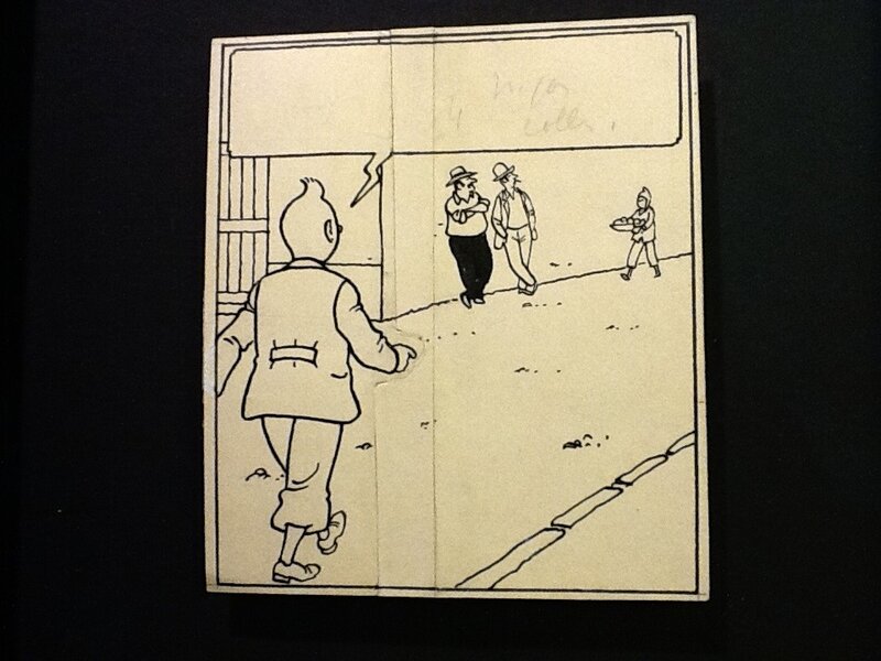 Case Tintin par Hergé - Planche originale