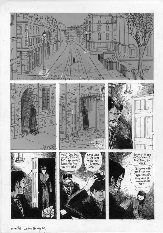 Eddie Campbell, Alan Moore, From Hell Ch 8, page 47 - Planche originale