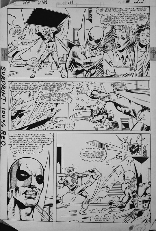 Greg Larocque, jerry Acerno, Power man and Iron Fist #111 - Planche originale