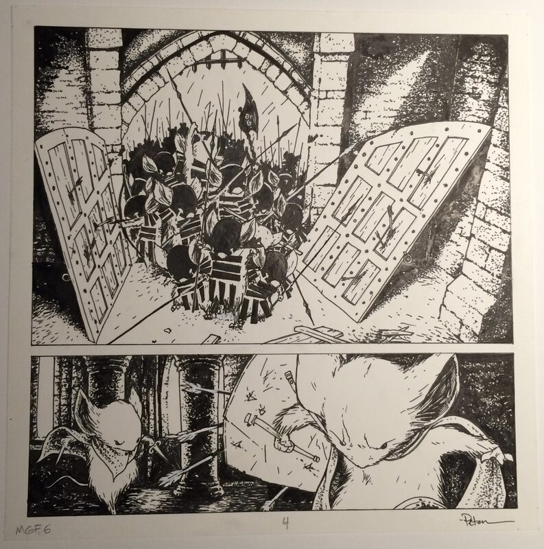 Petersen David - Mouse Guard Fall 1152 Issue 6 Page 4 - Planche originale