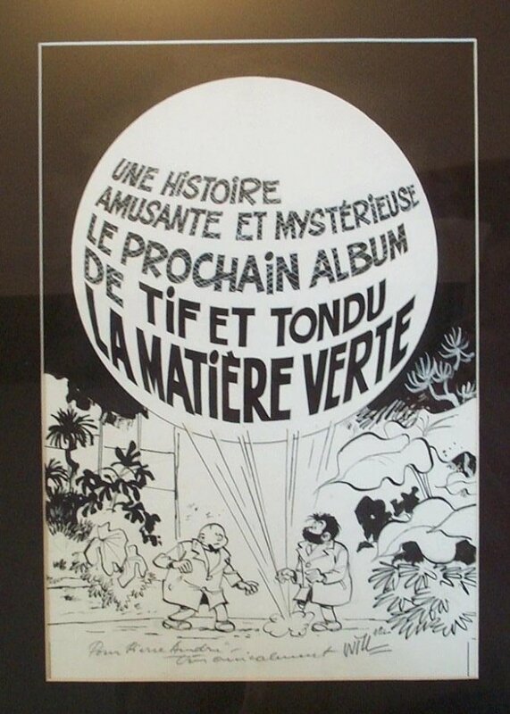 Will, Maurice Rosy, Tif et Tondu n° 14, « La Matière verte », 1968. - Original Illustration
