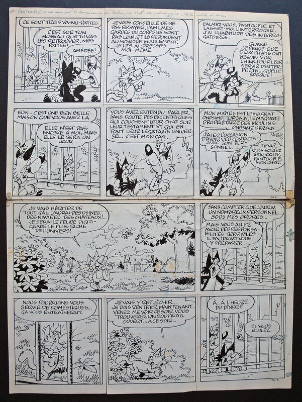 Raymond Macherot, René Goscinny, Pantoufle – Planche 10A et 10B. - Comic Strip