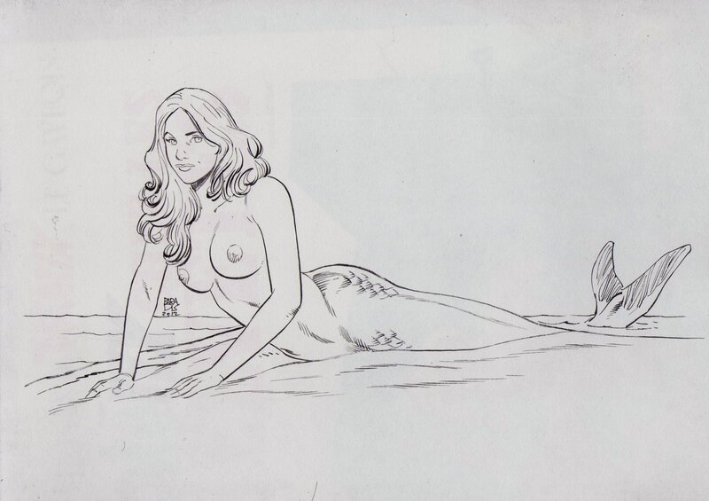 Sirène by Louis Paradis - Original Illustration