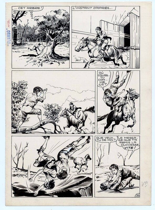Alessandro Biffignandi, Flambo,  planche 26 - Bourask n° 29 (page 100), 1961, éditions Lug - Comic Strip