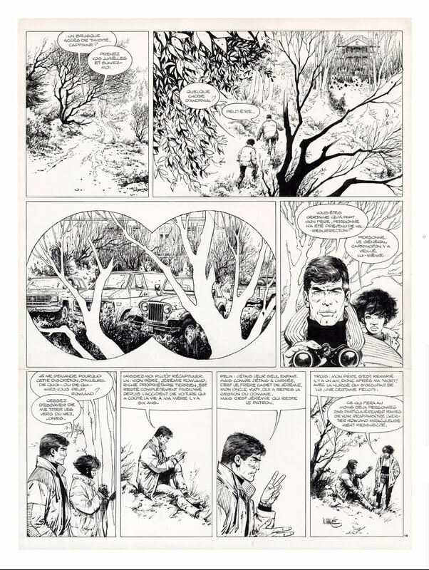 William Vance, Jean Van Hamme, XIII, Là où va l'Indien, Planche originale 14 - Comic Strip