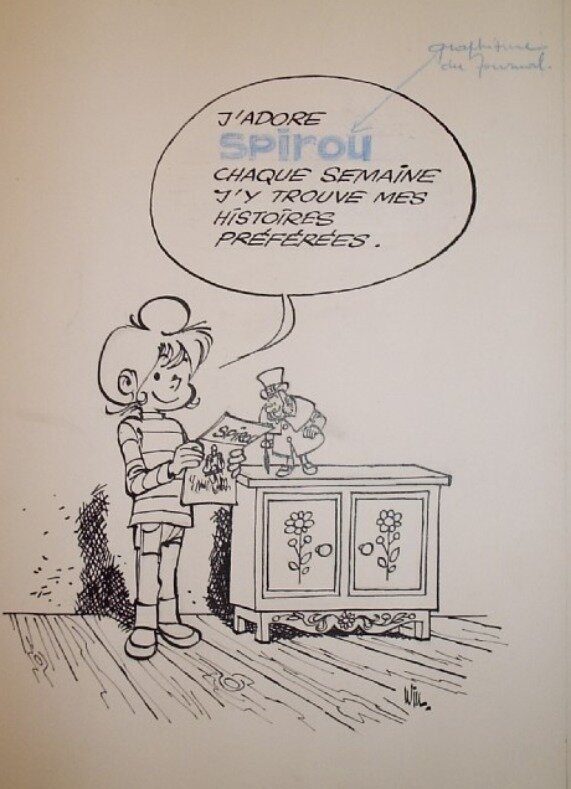 Isabelle, 1972. by Will, André Franquin, Raymond Macherot, Yvan Delporte - Original Illustration