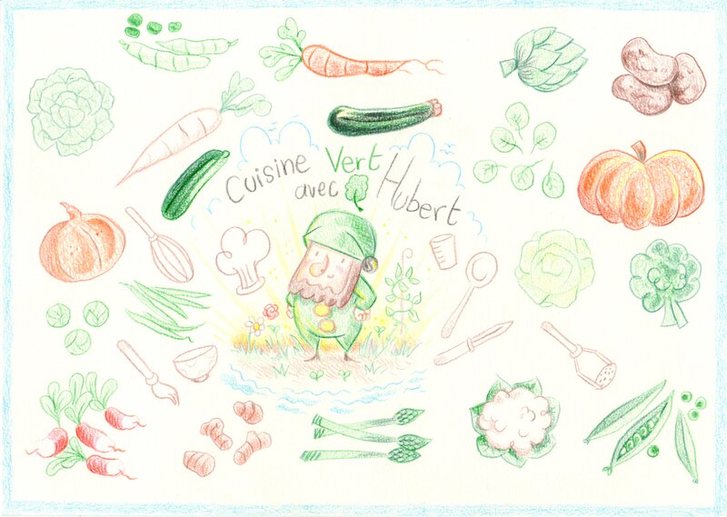 Aurélien Heckler, Aurélie Renard, Cuisine vert avec Hubert - Original art