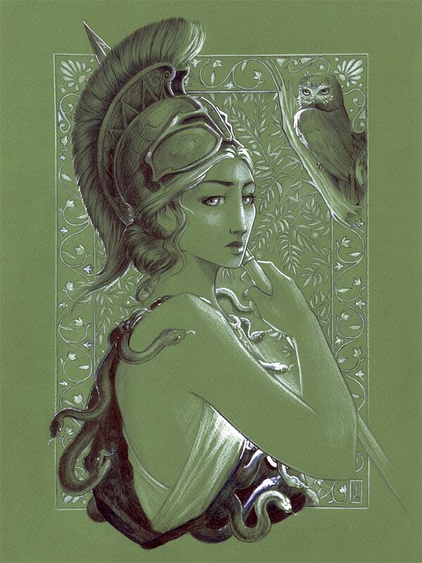 Athéna par Leslie Boulay - Illustration originale