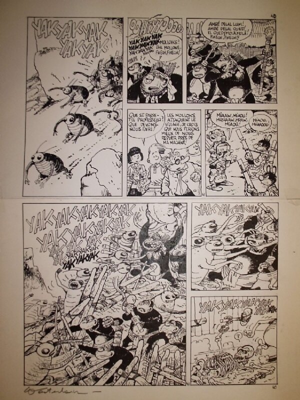 Marc Wasterlain, Gil et Georges, « La Machine perplexe », planche 40, 1985. - Comic Strip