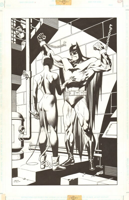 Nowlan: Batman Legends of the Dark Knight 50 pinup - Illustration originale