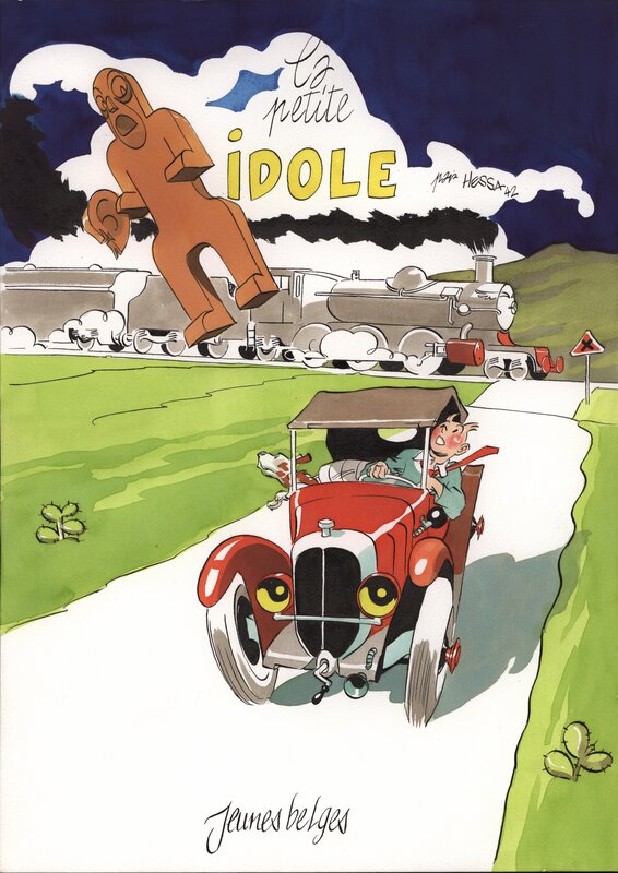 Al Severin, Al Séverin - La Petite Idole (pastiche Tintin) - Original Illustration