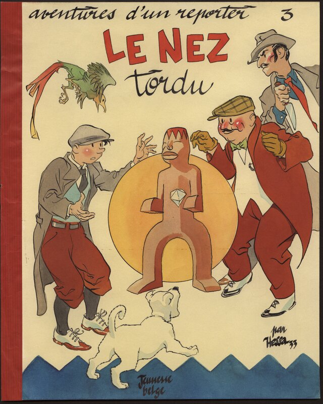 Al Severin, Al Séverin - Le Nez Tordu (pastiche Tintin) - Illustration originale