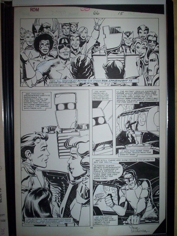 Steve Ditko, Steve Leialoha, Rom #66 page 15,(Avengers) Steve Ditko - Comic Strip