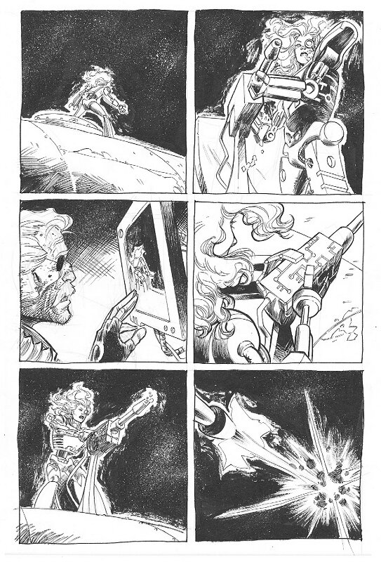 Tony Moore, Mike Hawthorne, John Lucas, Rick Remender, Fear agent issue 32 page 13 - Planche originale