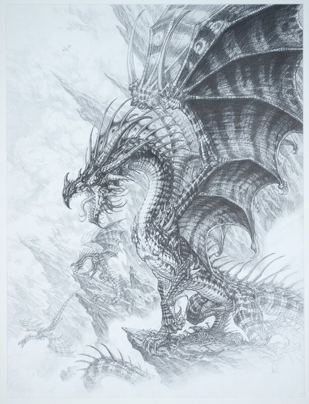 Dragons par Olivier Ledroit - Illustration originale