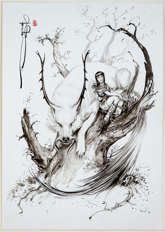 Hand Of Tree by Saverio Tenuta - Original Illustration