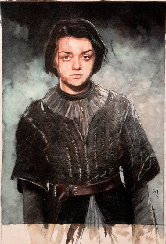 Arya Stark par Fabrice Le Hénanff - Illustration originale