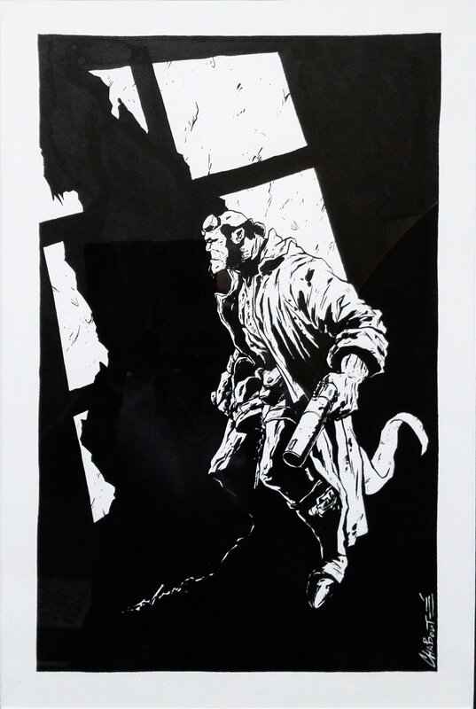 Hellboy par Christophe Chabouté - Illustration originale
