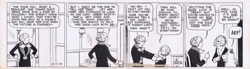 Little Orphan Annie Daily 1935 by Harold Gray - Planche originale