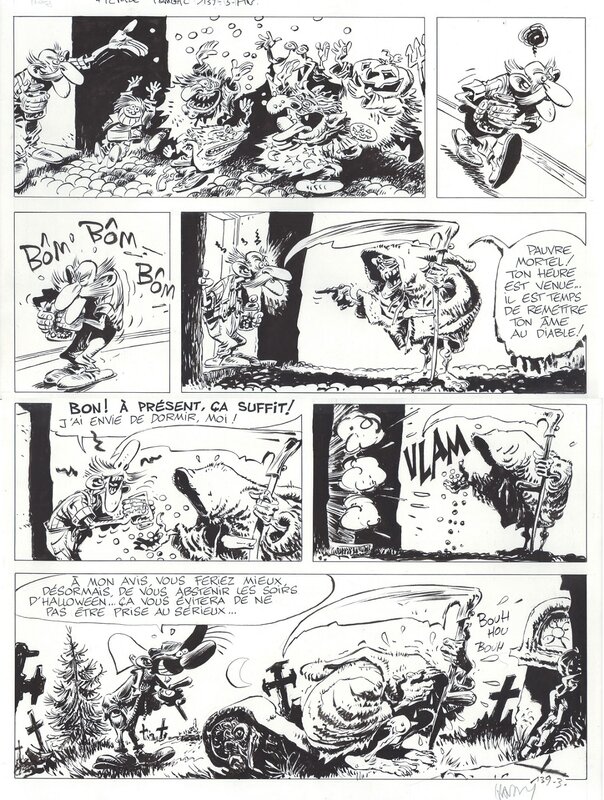 Marc Hardy, Raoul Cauvin, 2001 - Pierre Tombal, gag 139, pl.3 (fin) - Planche originale