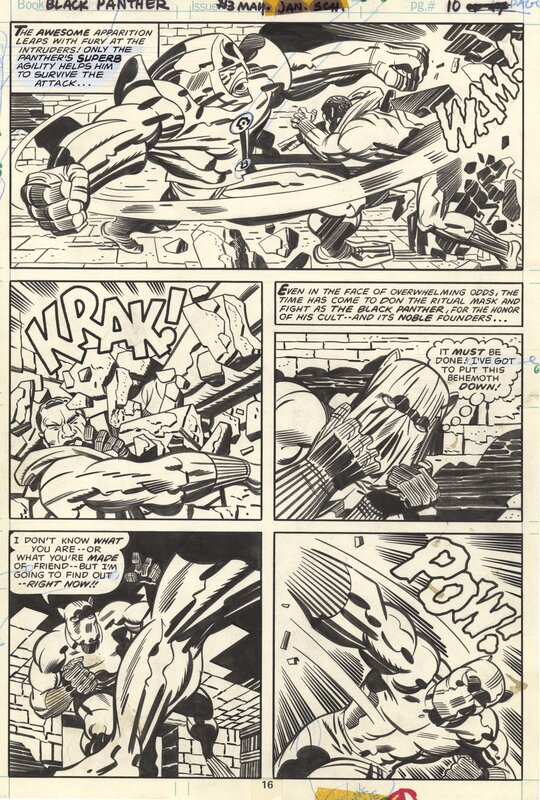 Jack Kirby, Mike Royer, Black Panther-Issue 3-PL 10 - Planche originale