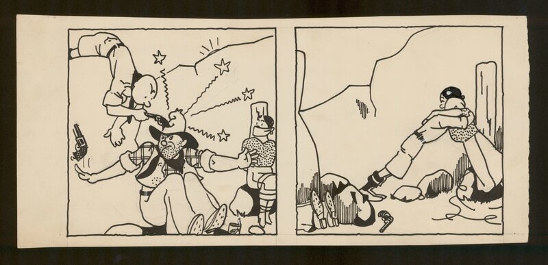 Hergé, Totor, C.P des Hannetons - Strip de la la planche de fin - Comic Strip