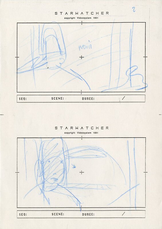 Moebius, Storyboard du film d'animation Starwatcher Arzak - Original art