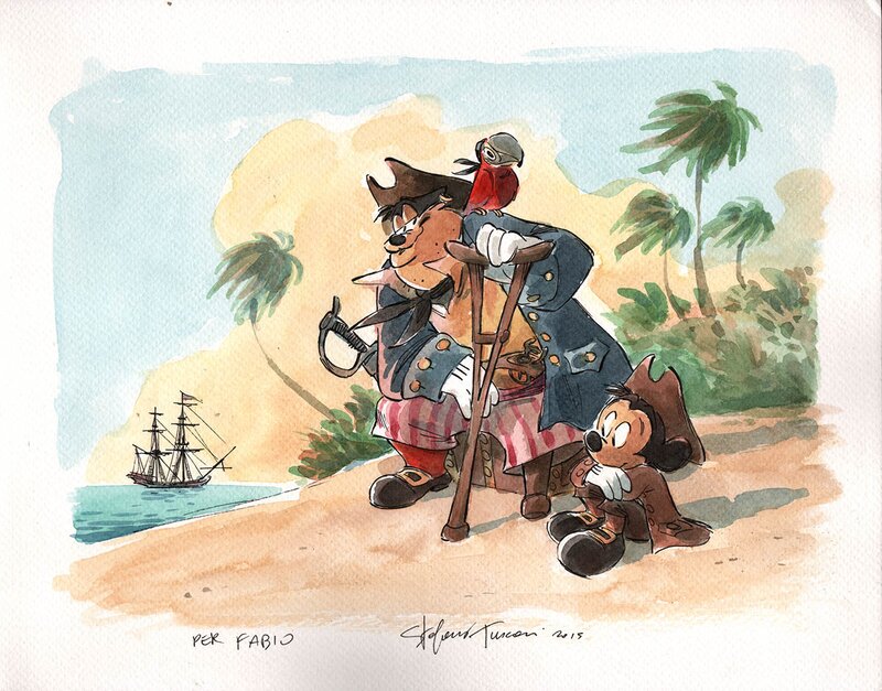 Stefano Turconi, L'isola del Tesoro (Treasure Island) - Illustration originale