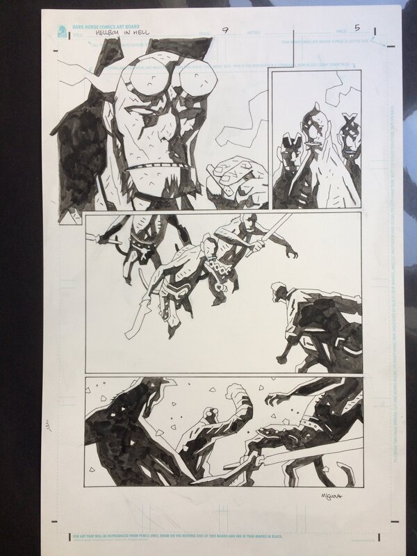 Mike Mignola, Hellboy in Hell #9 pg5 - Planche originale