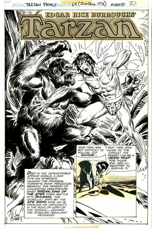 Joe Kubert, Tarzan Family # 64 Pleine page 1 . - Comic Strip