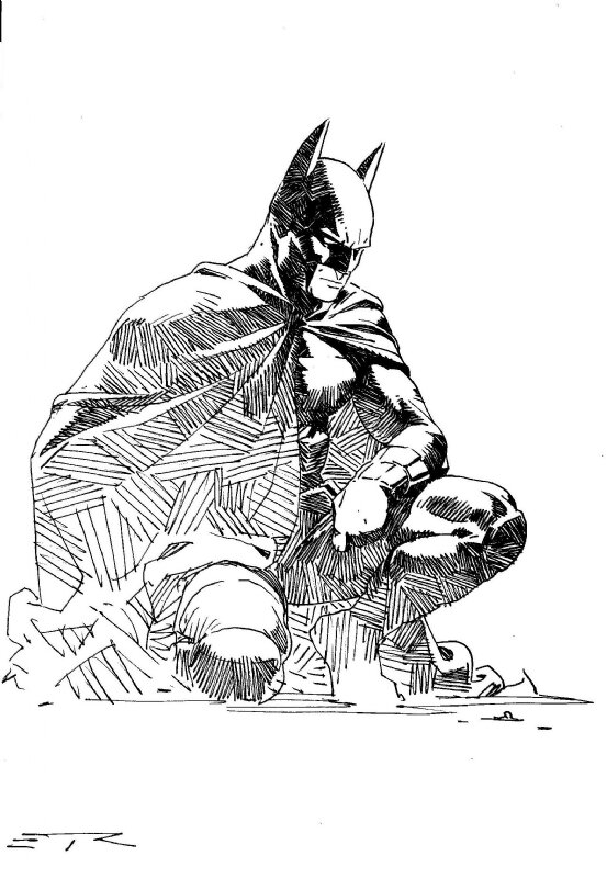 Esad Ribic Batman - Illustration originale
