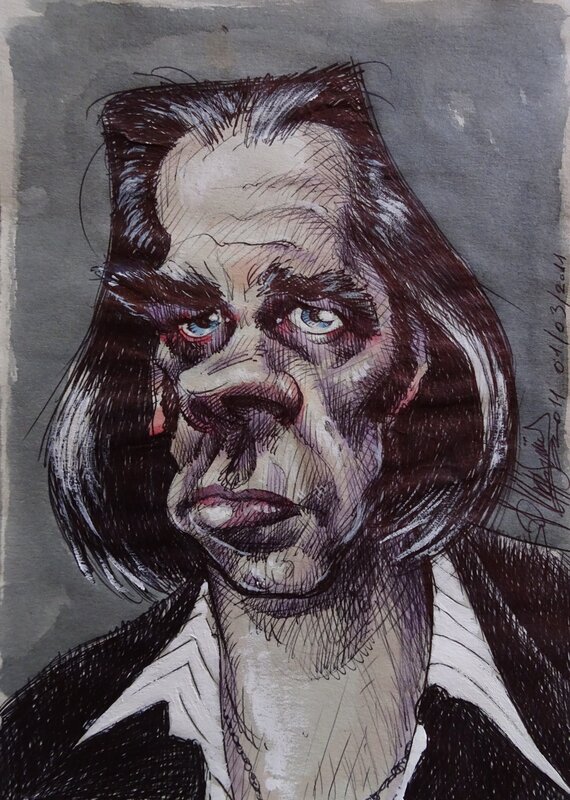 Nick Cave par Philippe Gürel - Illustration originale