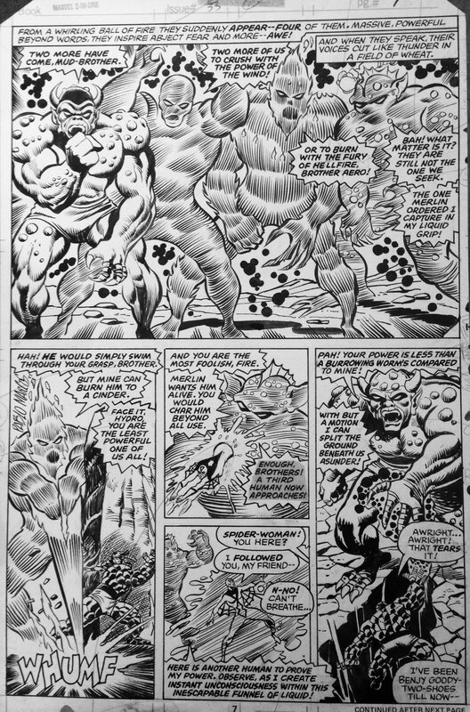 Ron Wilson, Pablo Marcos, Marvel Two-in-One #33 - Planche originale
