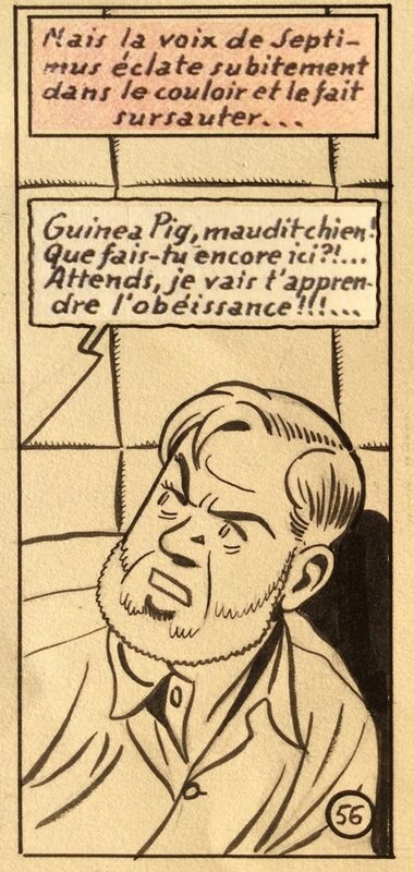 Edgar Pierre Jacobs, Dernière case planche 56 la Marque Jaune - Comic Strip