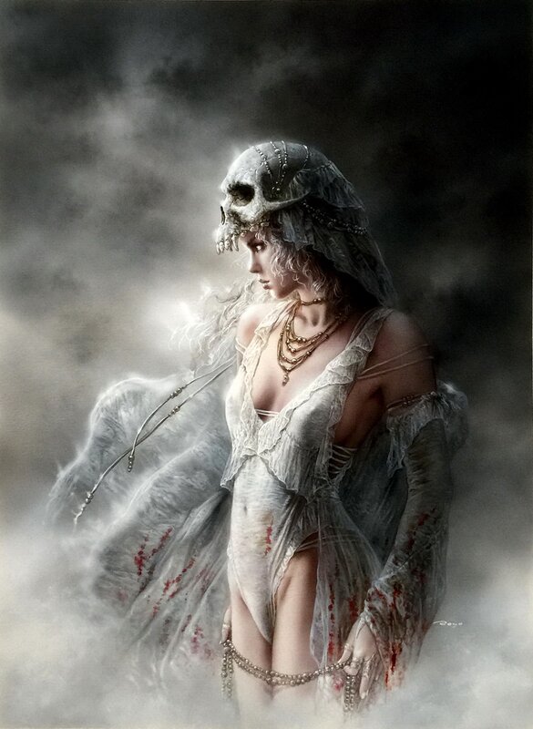 The Counter of Time by Luis Royo - Original Illustration