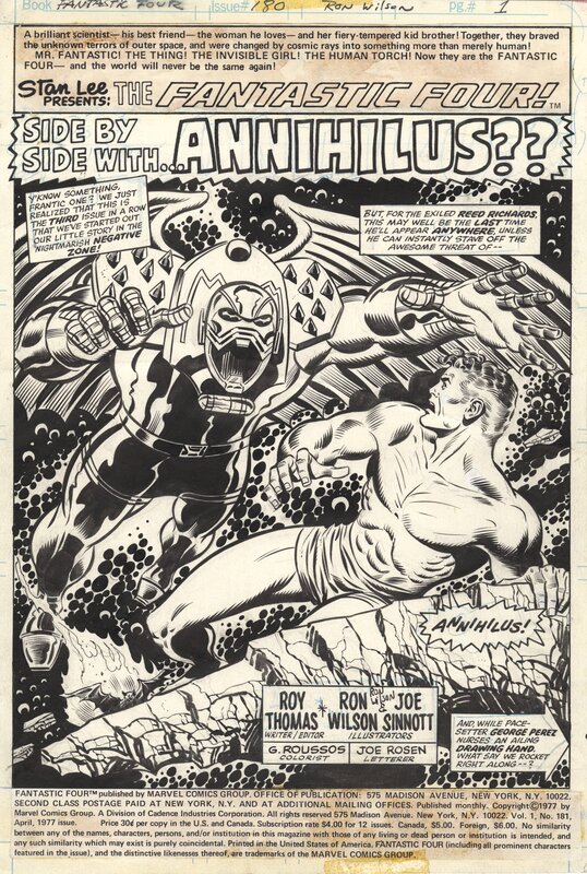 Ron Wilson, Joe Sinnott, Fantastic Four #181- PL 1 - Comic Strip