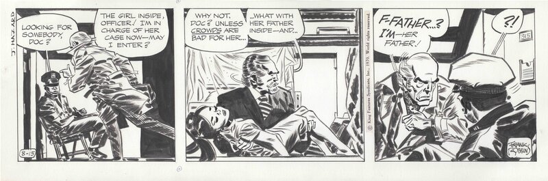 Frank Robbins, Daily comic strip du 15/08/1970 - Planche originale