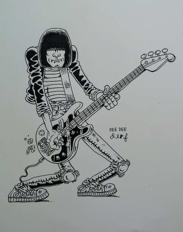 Dee Dee Ramone par Derf Backderf - Illustration originale