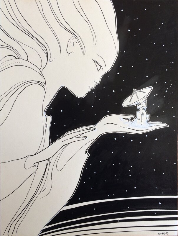 Dans les étoiles par Moebius - Illustration originale