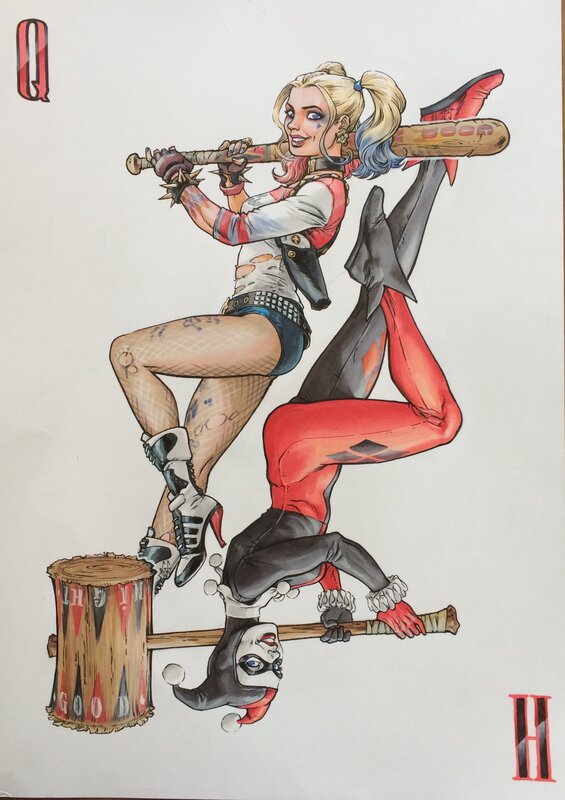 Laurent Libessart Harley Quinn - Illustration originale
