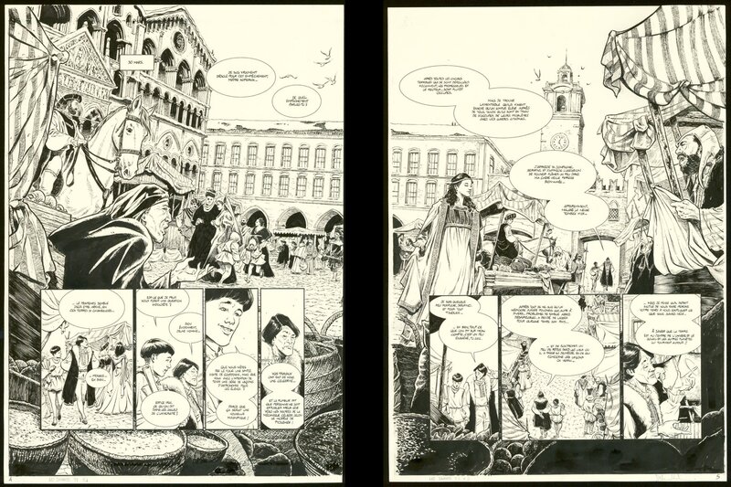Stefano Carloni, Luca Blengino, Les savants - T1 Ferrare 1512, Du plomb en or - Planches 4 & 5 - Comic Strip