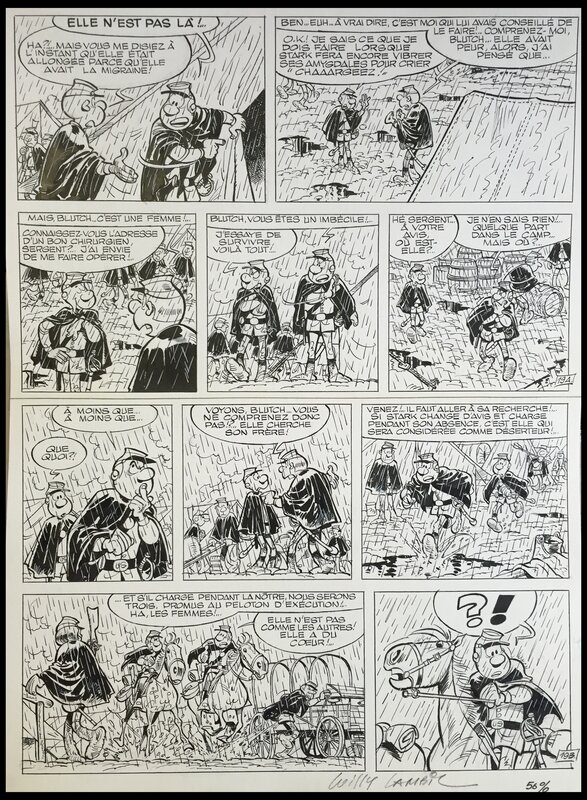 Willy Lambil, Raoul Cauvin, 1977 - Les Tuniques bleues (T13, planche 19): Les Bleus dans la gadoue - Comic Strip