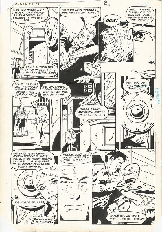 Keith Giffen, Jean-Marc Lofficier, Bob Oksner, Superman vs Obelix - Action Comics # 579 - Superman in Gaul P2 - Comic Strip