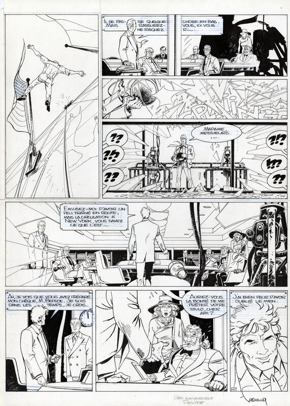 Philippe Francq, Jean Van Hamme, Largo Winch, Business Blues, Planche originale 45 - Comic Strip