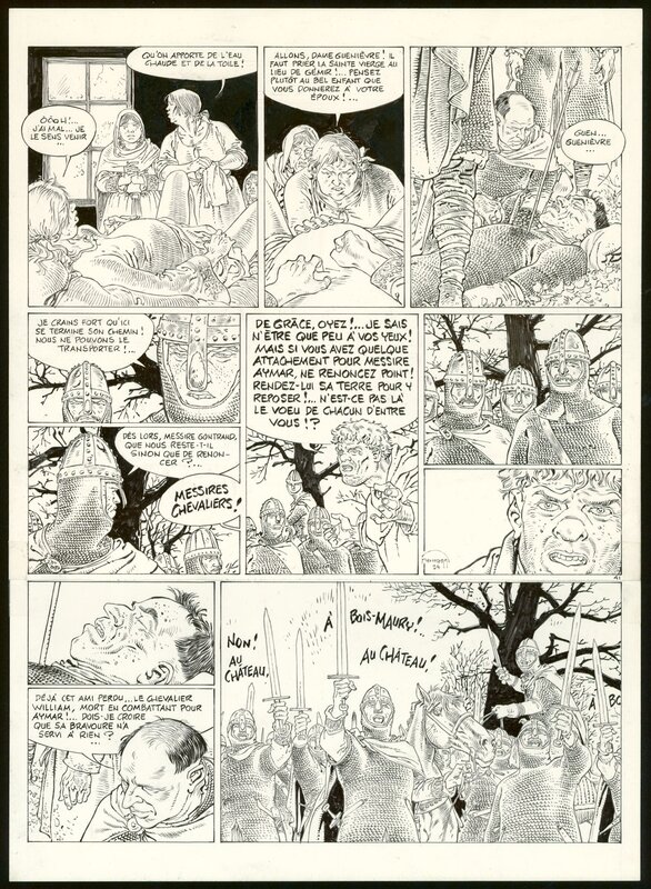 Hermann, Les Tours de Bois-Maury, Olivier, planche originale 41 - Comic Strip