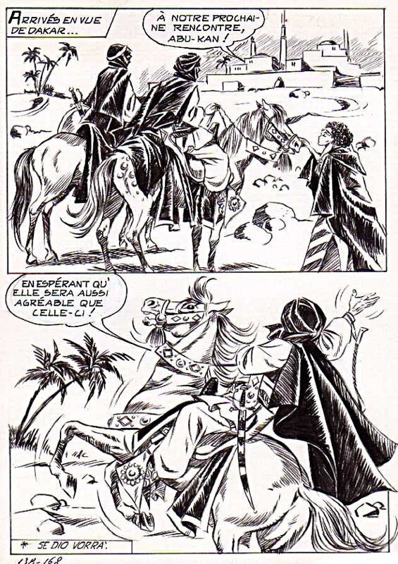 Alberto Del Mestre, Jeu de mirroirs - La Schiava n°15 planche 168 (série jaune n° 121) - Comic Strip