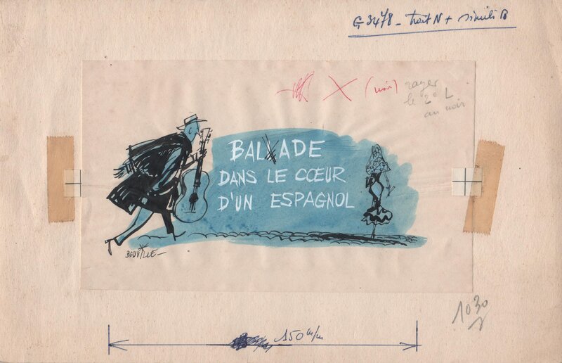 Georges Beuville - Balade dans le coeur d'un espagnol - Illustration originale